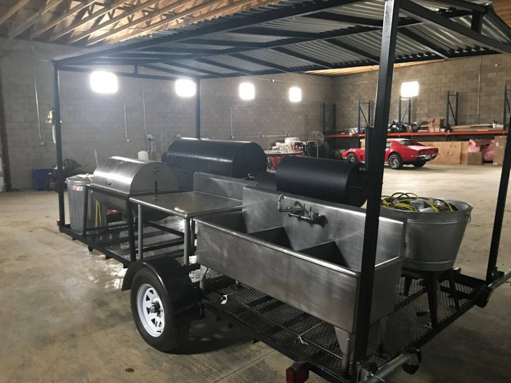 NEW 8x14 Concession Food BBQ Trailer. Grill, Smoker, Deep Fryer, rotisserie