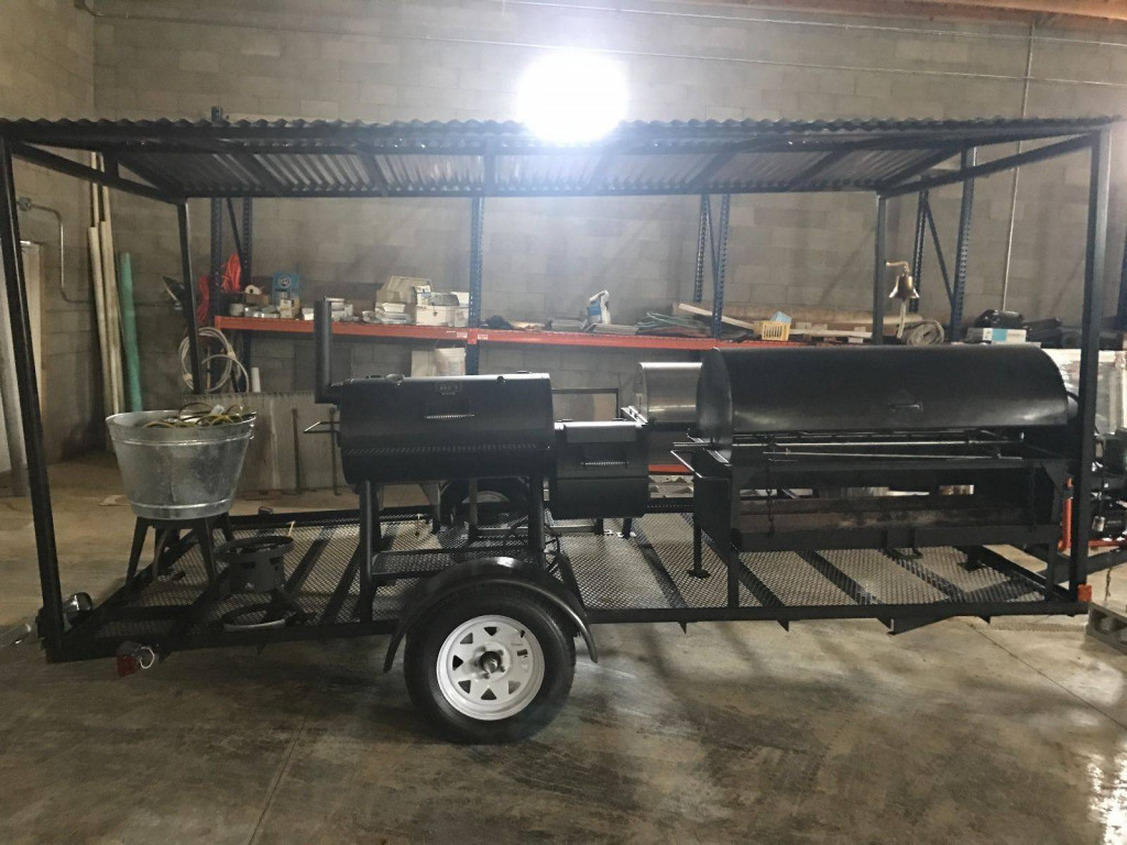 NEW 8x14 Concession Food BBQ Trailer. Grill, Smoker, Deep Fryer, rotisserie