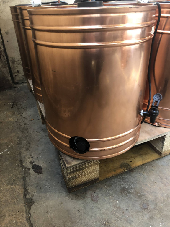 Glühwein Kessel mit Kupfermantel