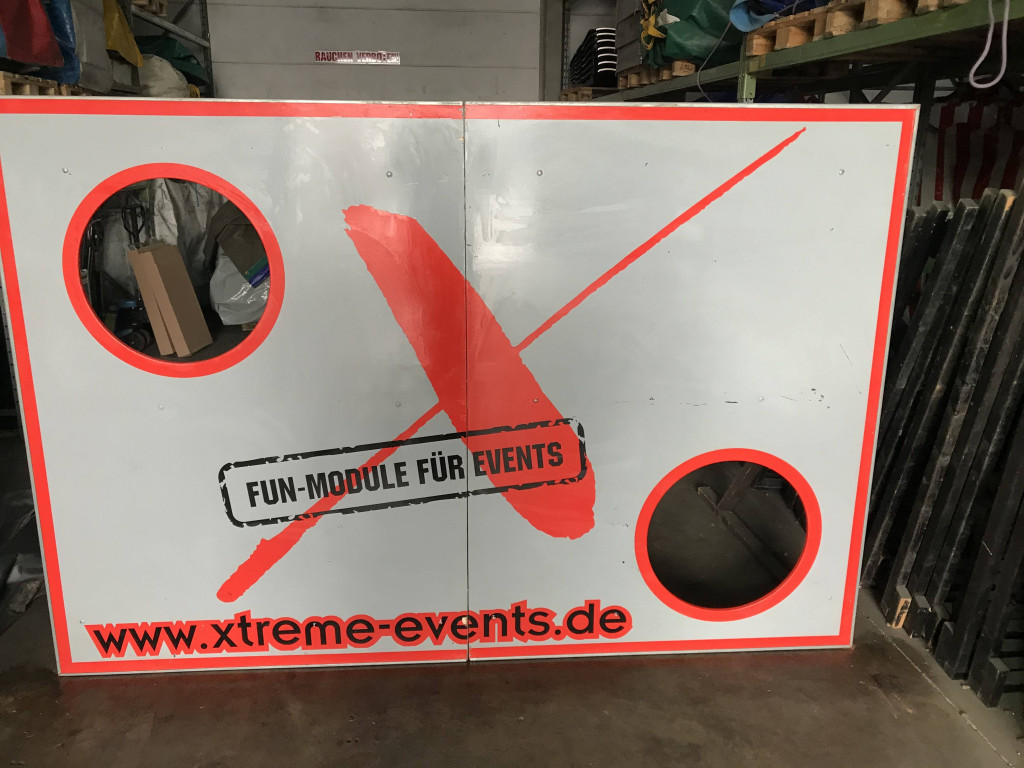 Torwand aus Holz, steckbar / zerlegbar, ideal für Event-Vermieter oder