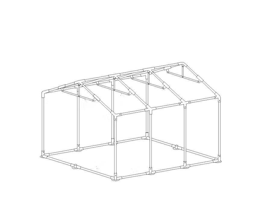 Weidezelt Unterstand Carport 4x6m Pvc Wasserdicht