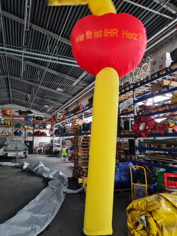 Skydancer Airdancer Wackelmann mit Gebläse ca. 4 Meter hoch Herz