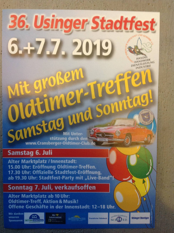 36 Usinger Stadtfest Mit Oldtimer Treffen